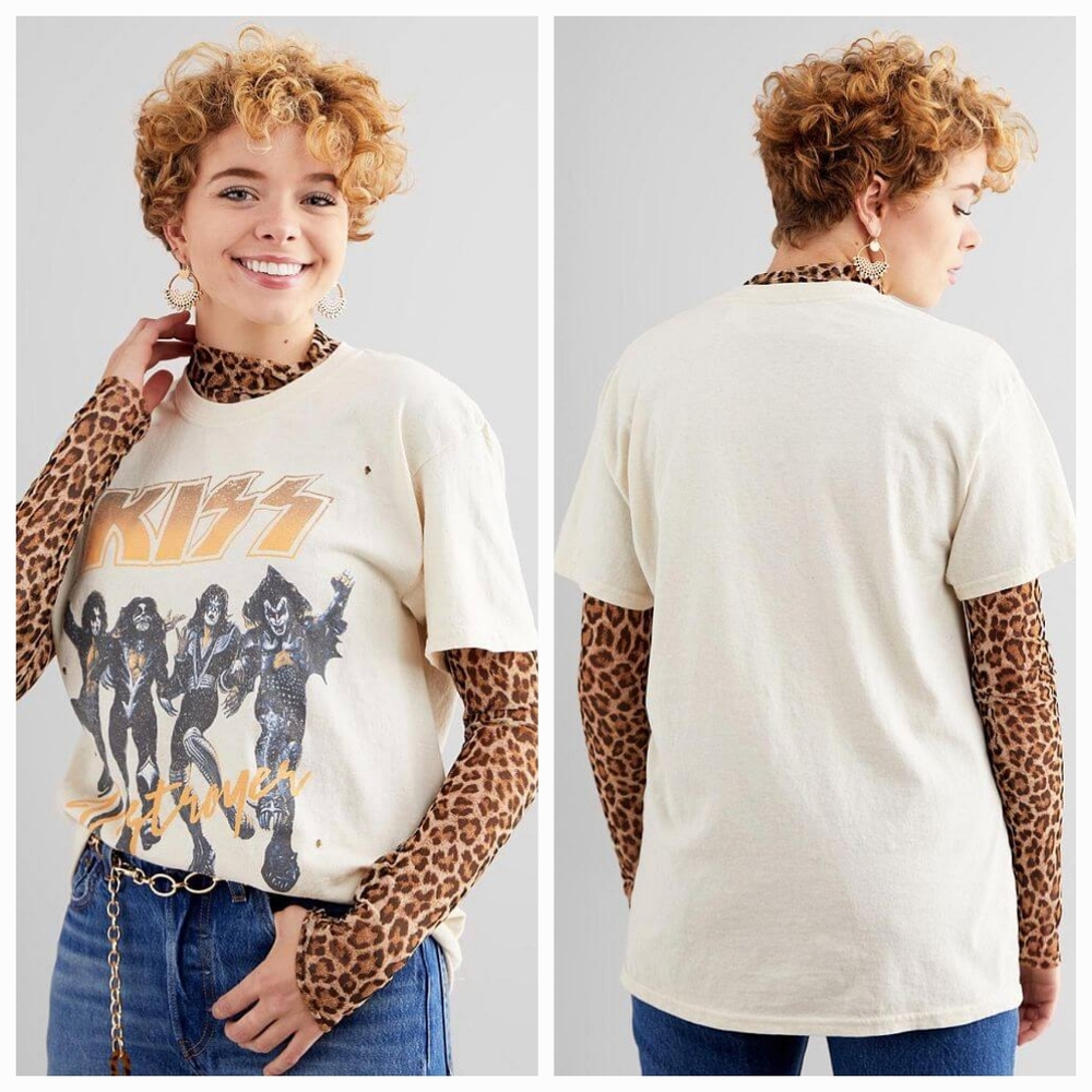 KISS DESTROYER OVERSIZED BAND TEE LARGE